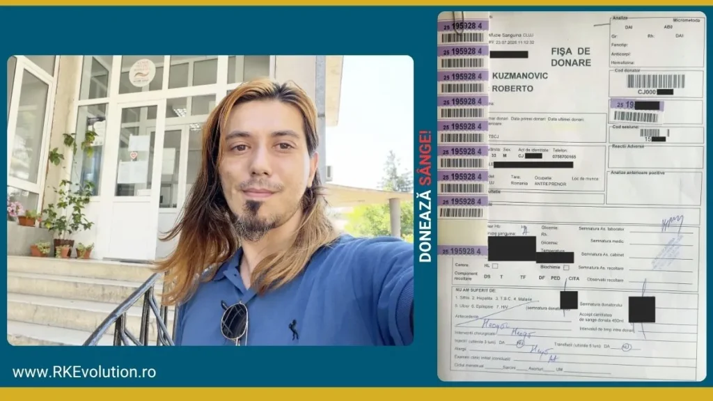 Donarea de sânge - RK EVOLUTION